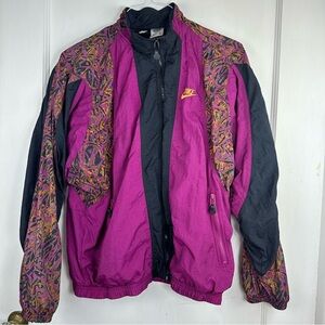 Vintage 90's Nike Paisley  Pop Art Zip Up Windbreaker